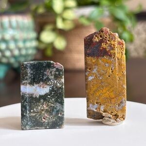 Ocean Jasper Crystal Small Freeform Set of Two (OBJ - Sea Jasper)